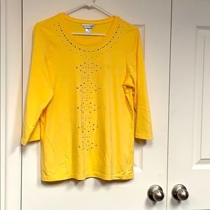 Yellow top with silver studs